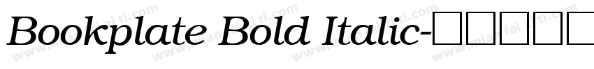 Bookplate Bold Italic字体转换